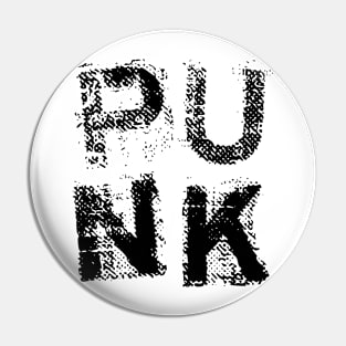 Punk text logo Pin