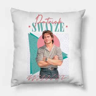 Patrick Swayze // Retro Style Fan Art Pillow