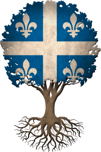 Tree of Life with Quebec Flag Magnet