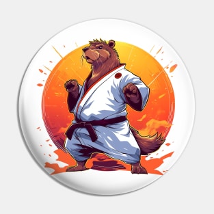 karate capybara Pin