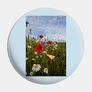 English Wild Flowers Pin