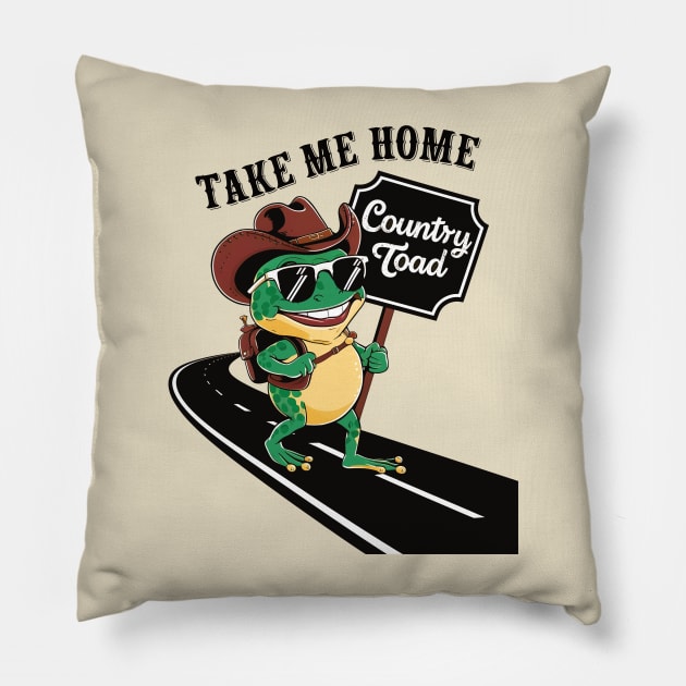 Take Me Home Country Toad Pillow by BishBashBosh