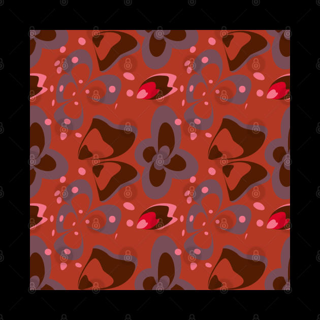 abstract seamless floral pattern exotic shapes by Eskimos