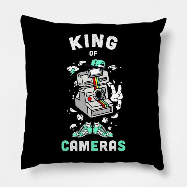 King of Cameras / Camera Lover gift idea Pillow by Anodyle