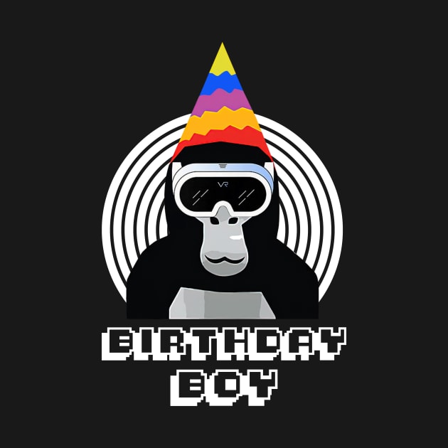 Gorilla Tag Birthday Boy VR Gamer Gift for Kids Teen by CesarHerrera