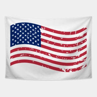 Cool Vintage Distressed USA American Flag Design Tapestry