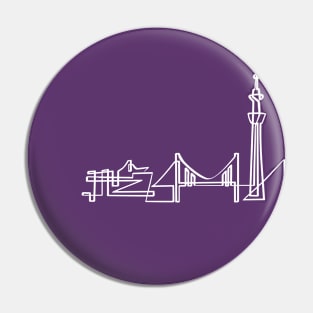 Tokyo Skyline in a single line, purple Pin