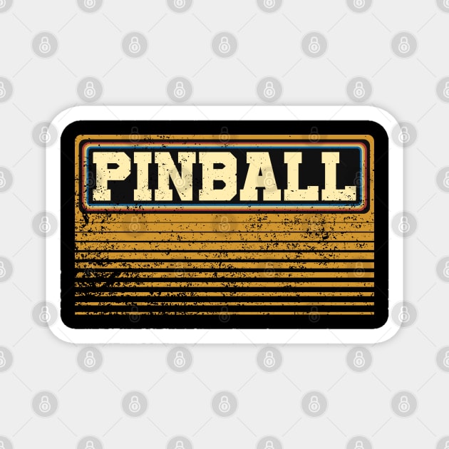 Vintage Pinball Magnet by Issho Ni