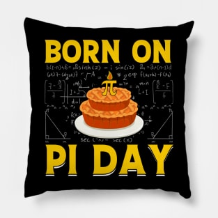 Funny math pi day Born On Pi Day Pillow