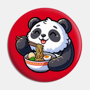 Panda Loves Ramen Pin