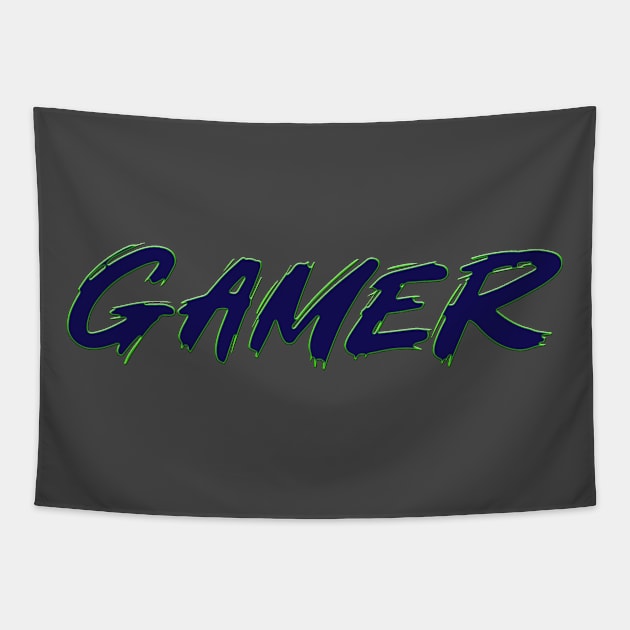 Gaming Freak Tapestry by GreenGuyTeesStore