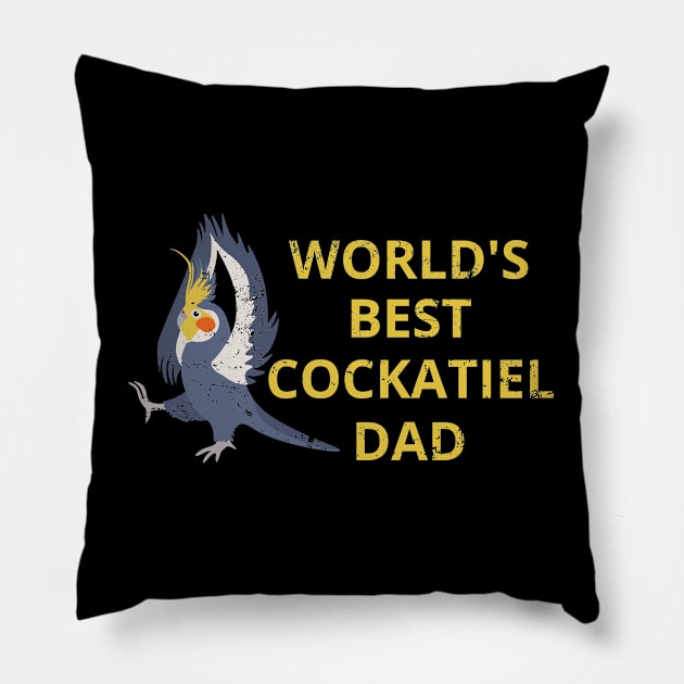 Cockatiel owners and dads Pillow by apparel.tolove@gmail.com