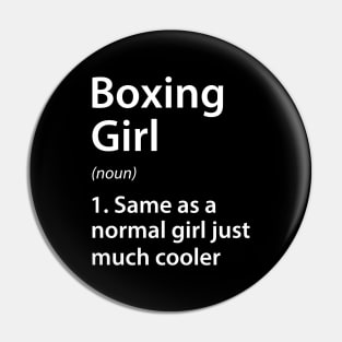 Boxing Girl Definition Pin