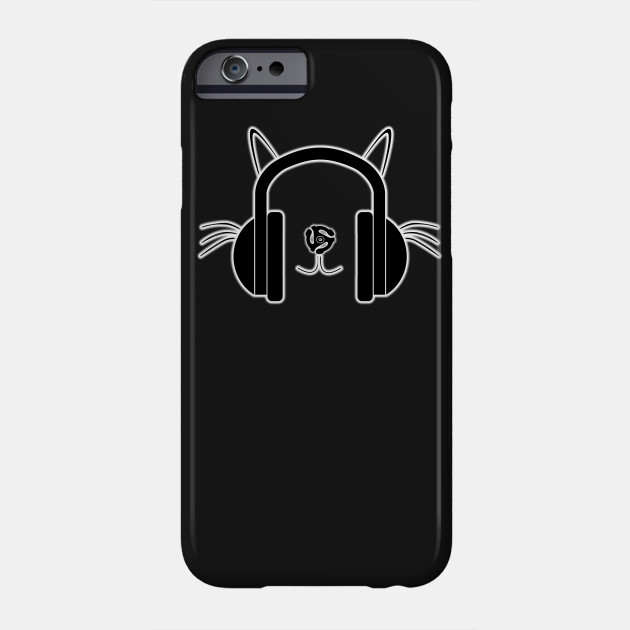 Cat Headphones Logo By Basement Mastermind Cats Phone Case