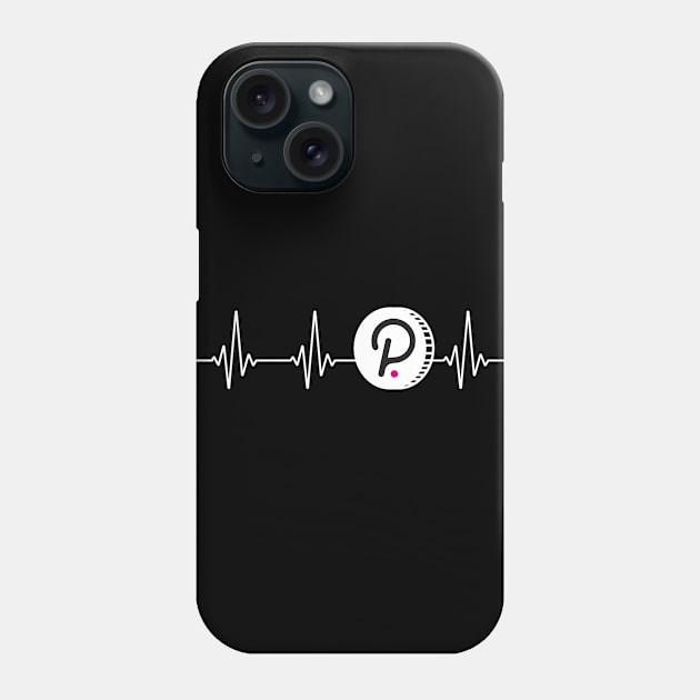 Polkadot Love Heartbeat Cryptocurrency DOT Coin Phone Case by PH-Design