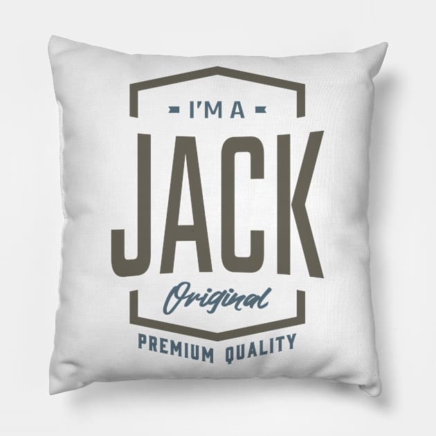 Is Your Name, Jack ? This shirt is for you! Pillow by C_ceconello