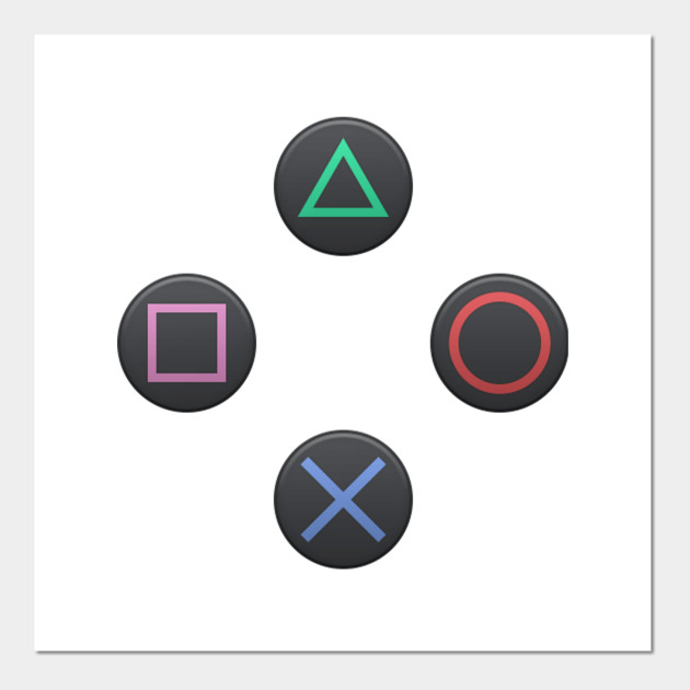 Ps4 Controller Buttons Playstation Poster Und Kunst Teepublic De