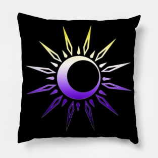 Nonbinary Celestial Spiritual NB Enby Pride Sun Moon Boho Yoga Pillow