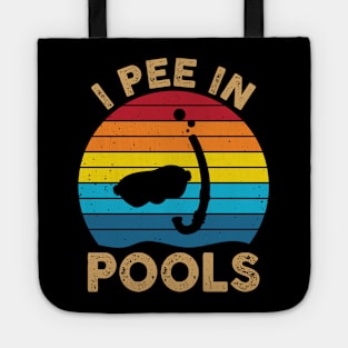 Retro Pools Lovers I Pee in Pools Sunglasses Funny Sarcastic Tote