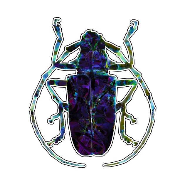 Blue Stone Gem Beetle by crunchysqueak