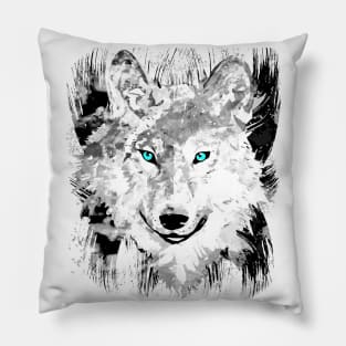 Wolf - Gray Wolf Head - Beautiful Eyes Pillow