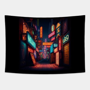 Neon City Tapestry