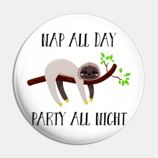 Funny Sloth Baby Onesie Pin