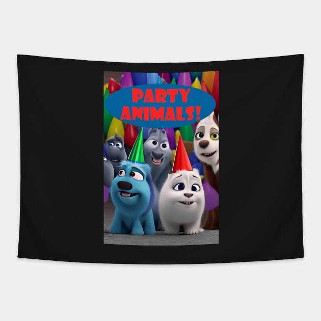 Party Animals Tapestry by Parody-is-King