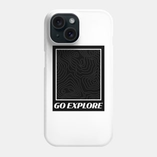 Go Explore Topographic Adventure Map Phone Case