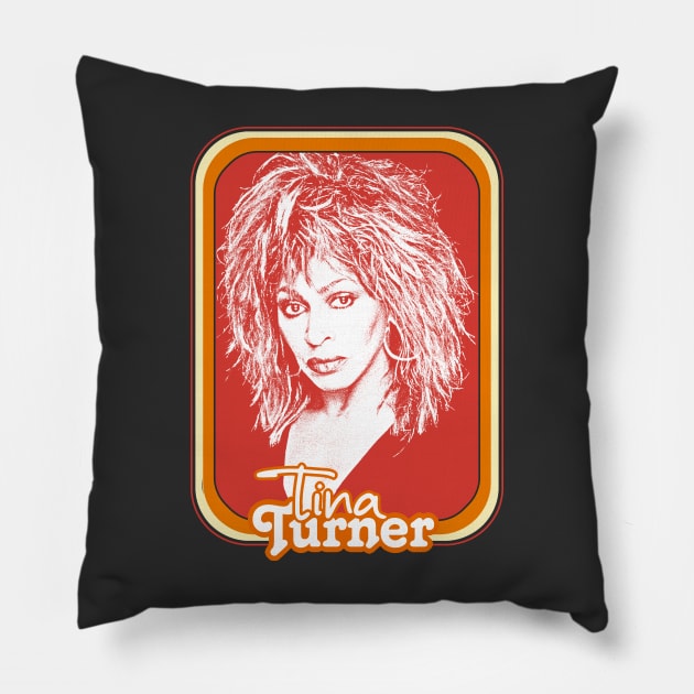 Tina Turner / 80s Style Retro Fan Art Design Pillow by DankFutura