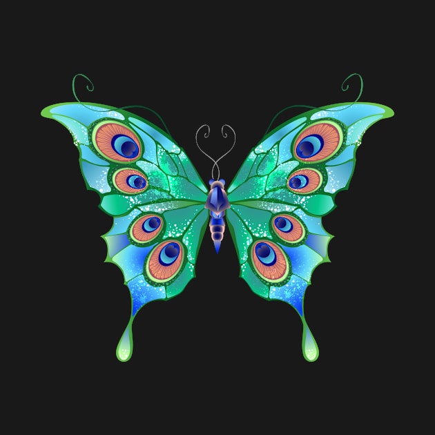 Green butterfly ( Green butterflies ) by Blackmoon9