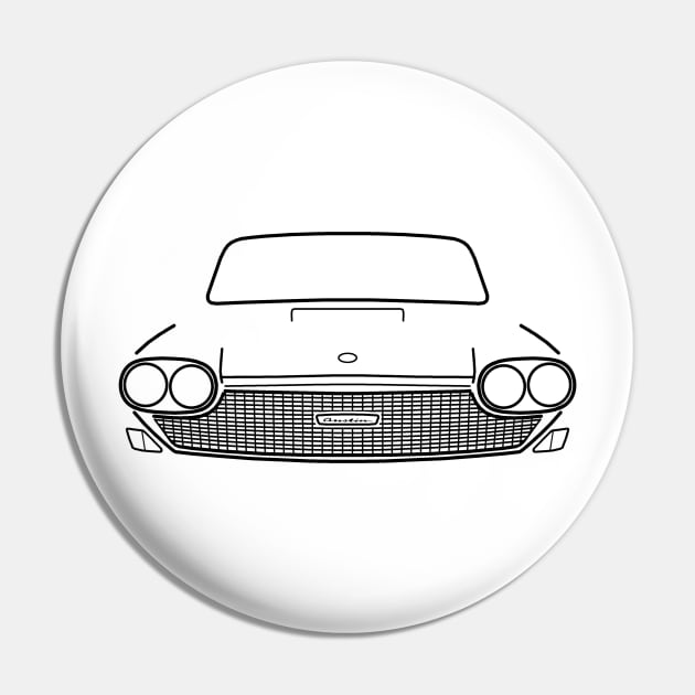 Austin 3 Litre 1960s British classic car black outline graphic Pin by soitwouldseem