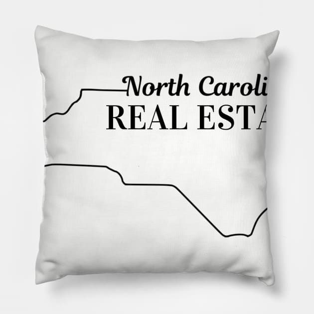 North Carolina Real Estate Pillow by atomicpropertiesnc