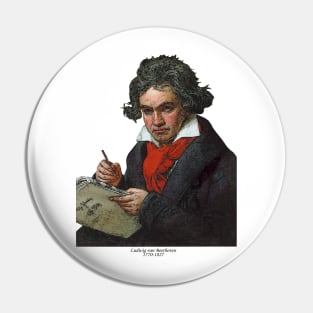 Ludwig van Beethoven Grunge Pin