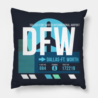 Dallas (DFW) Airport // Sunset Baggage Tag Pillow