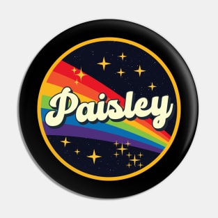 Paisley // Rainbow In Space Vintage Style Pin