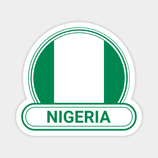 Nigeria Country Badge - Nigeria Flag Magnet