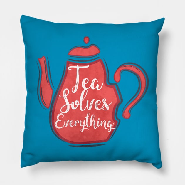 Tea Solves everything Pillow by PCB1981