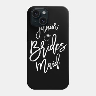 Jr Bridesmaid Shirt Handwritten Ring Navy Blue Phone Case