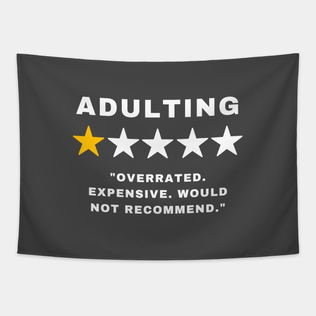 Adulting - Would not recommend - Funny Tapestry by Room Thirty Four