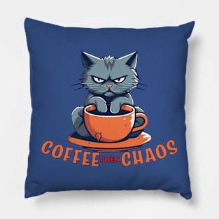 Caffeinated Furballs of Chaos! Pillow