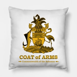 Bahamas Coat of Arms Gold Pillow