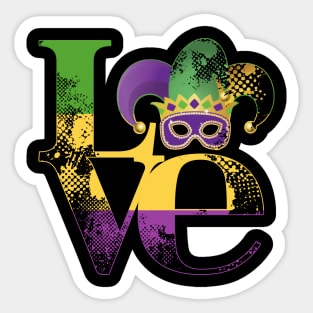 Happy Mardi Gras Wild Green Stickers, Magnet