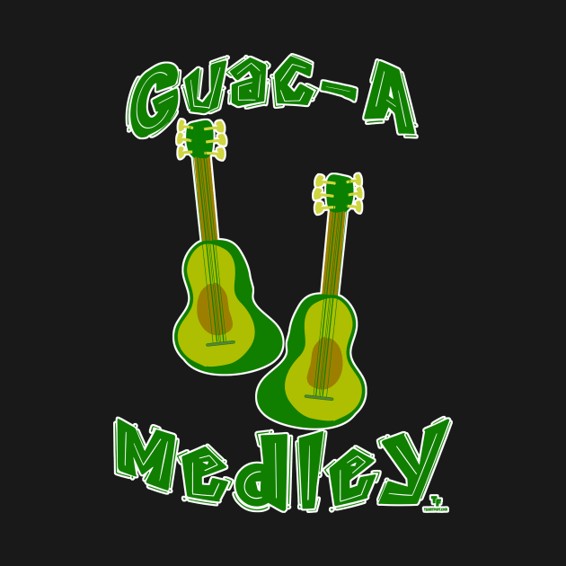 Guac Medley Guacamole Avocado Guitar Slogan by Tshirtfort