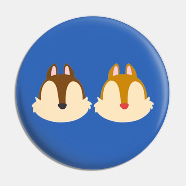 Cartoon Chipmunks Minimalist Pin by LuisP96