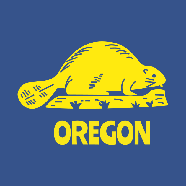 Cute Oregon Beaver Gift for State of Oregon Resident by twizzler3b