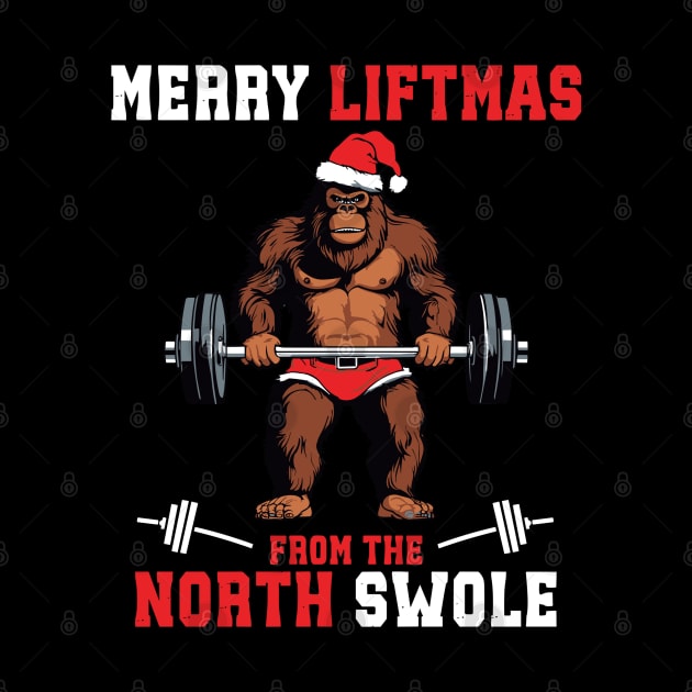 Merry Liftmas From North Swole Muscle Santa Weightlifting by rhazi mode plagget