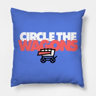 Circle the Wagons Bills Logo Pillow