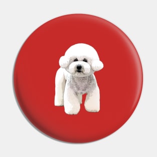 Bichon Frise Cute White Puppy Dog Pin