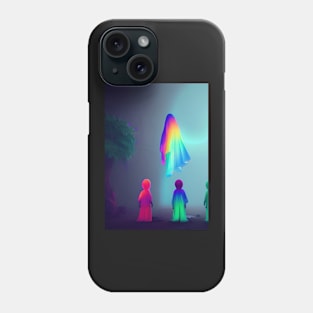 RAINBOW GHOST VISITS ON HALLOWEEN Phone Case